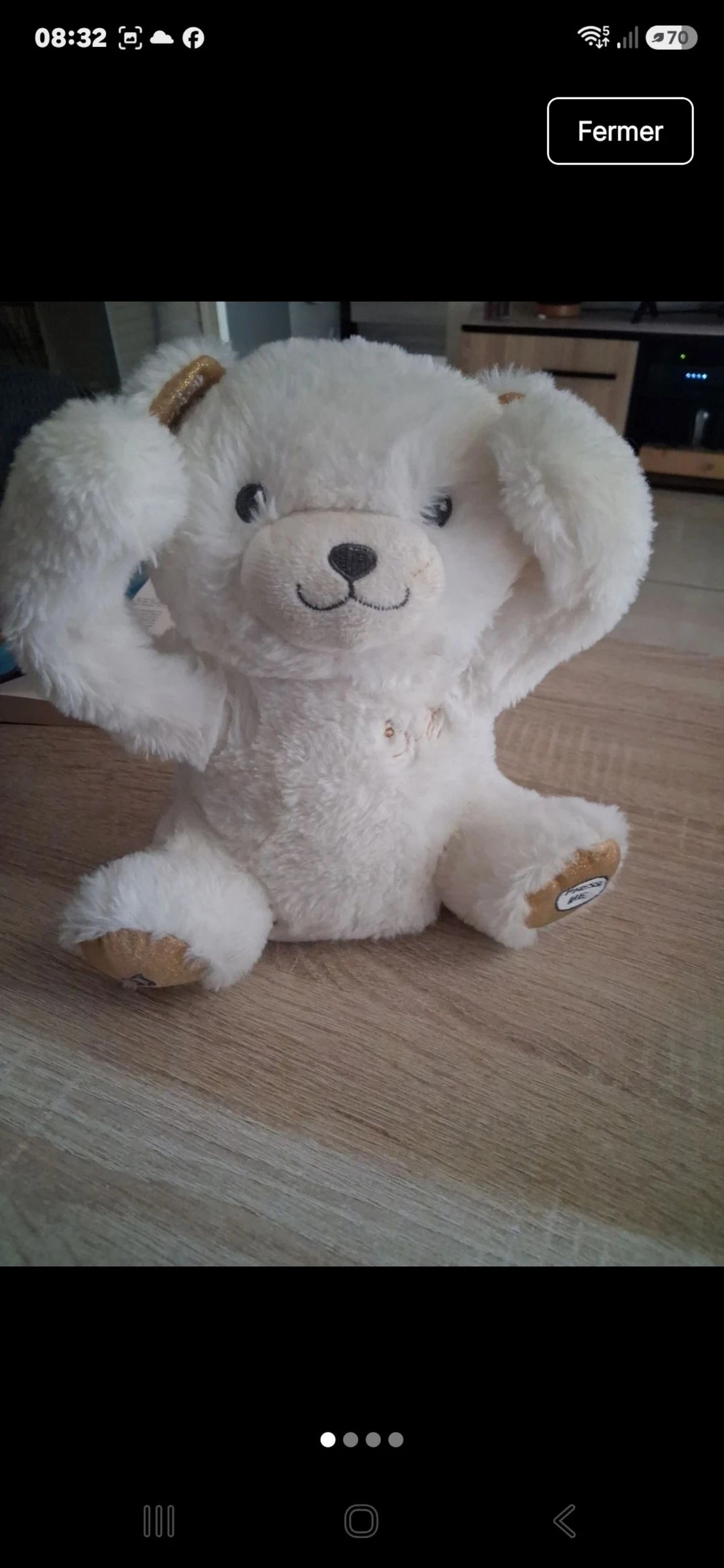 Peluche interactive ours tout doux 